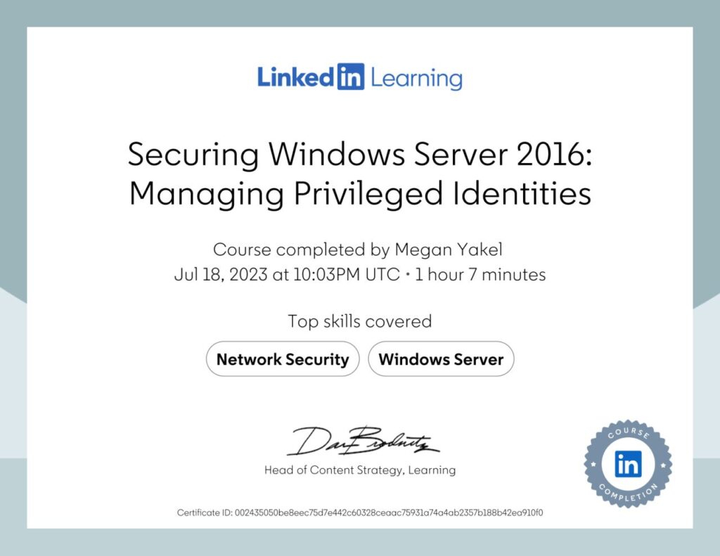 Securing Windows Server 2016 Managing Privileged Identities